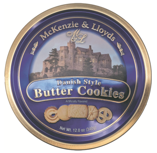 Danish Style Butter Cookies, Assorted Castles Tins
