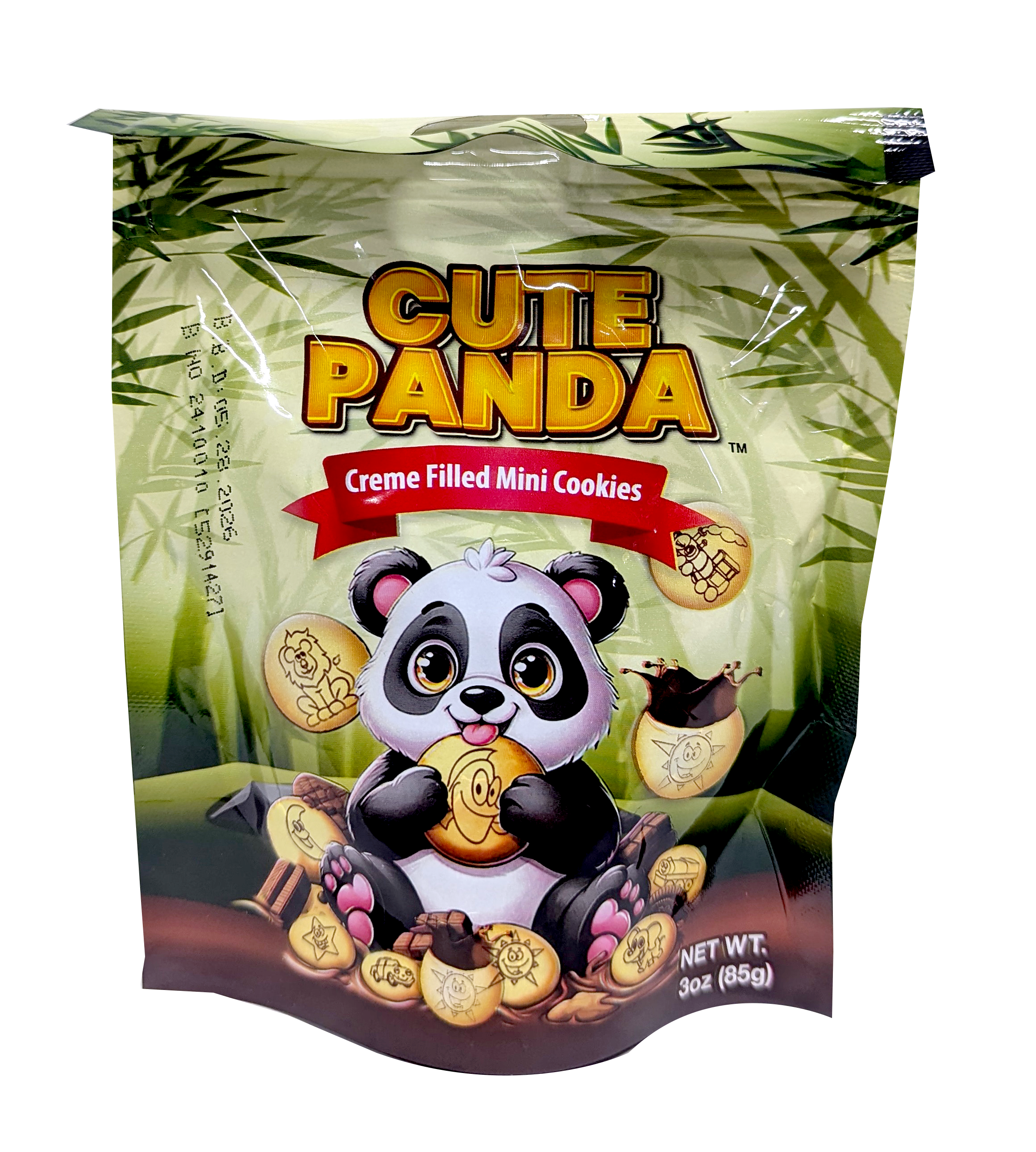Cute Panda Chocolate Creme Filled Mini Cookies 3oz