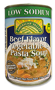Beef Flavor Vegetable Pasta Soup