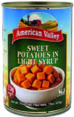 American Valley Sweet Potatoes in Light Syrup