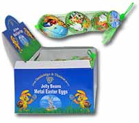 Jelly Bean Filled Metal Eggs