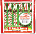 Candy Cane 12-Count Pack Peppermint (Red, White, & Green)